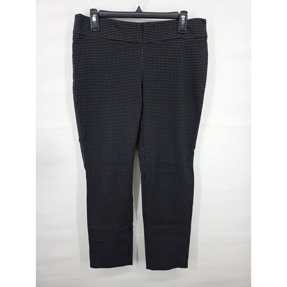 Worth New York Womens Black White Geometric Print Ankle Pants Size 6